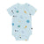 Kyte Baby Short Sleeve Printed Bodysuit in Ice Space