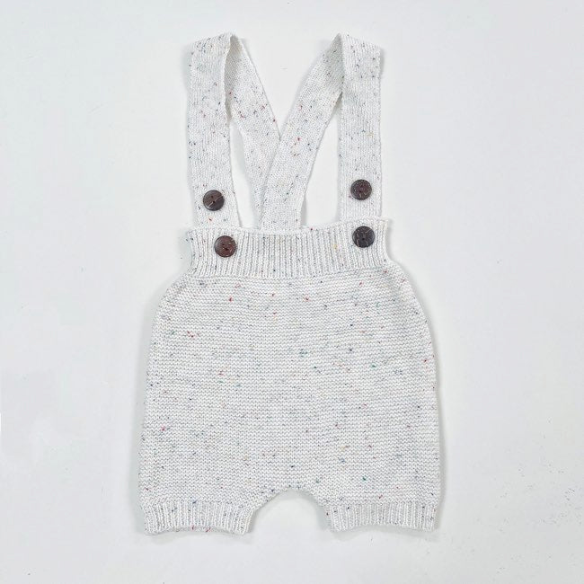 Adored Lennie Knit Overall Bloomers in Sugar Sprinkles