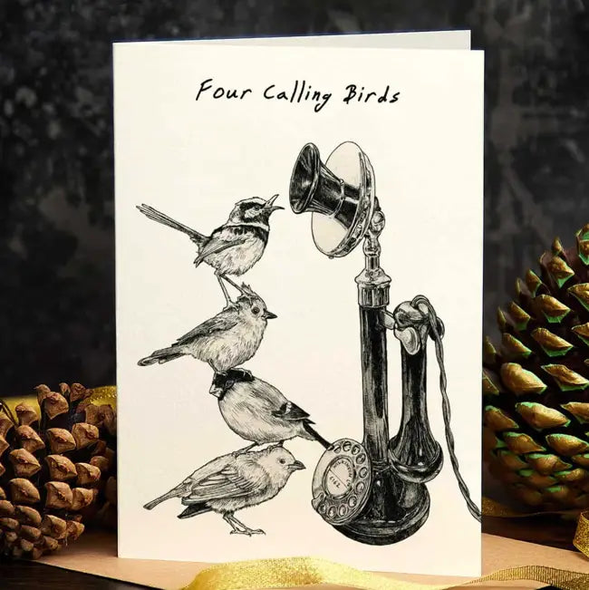 Bewilderbeest Card - Four Calling Birds