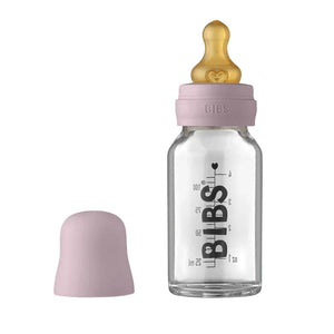 Bibs Baby Glass Bottle Complete Set Latex 110ml - Dusky Lilac