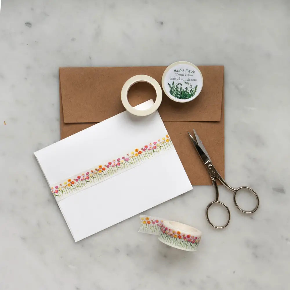 Bottle Brush Washi Tape - Strawflowers