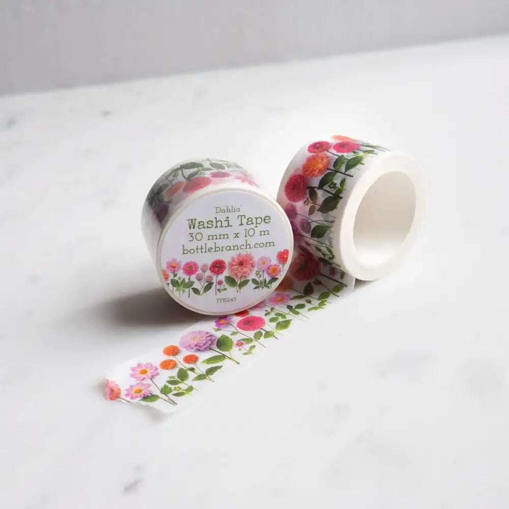 Bottle Brush Washi Tape - Dahlias