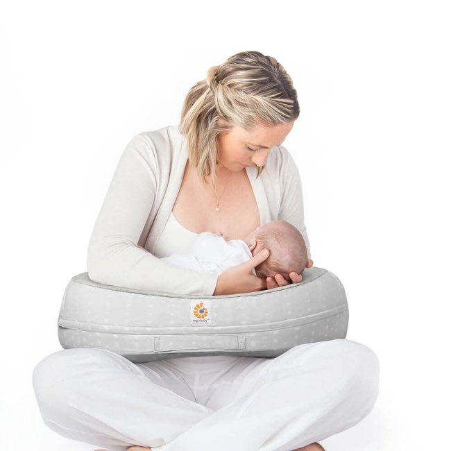 Ergo Baby Natural Curve Nursing Pillow Moonlight Grey with Strap