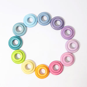 Grimm's Building Rings Pastel 24pc