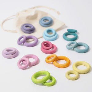 Grimm's Building Rings Pastel 24pc