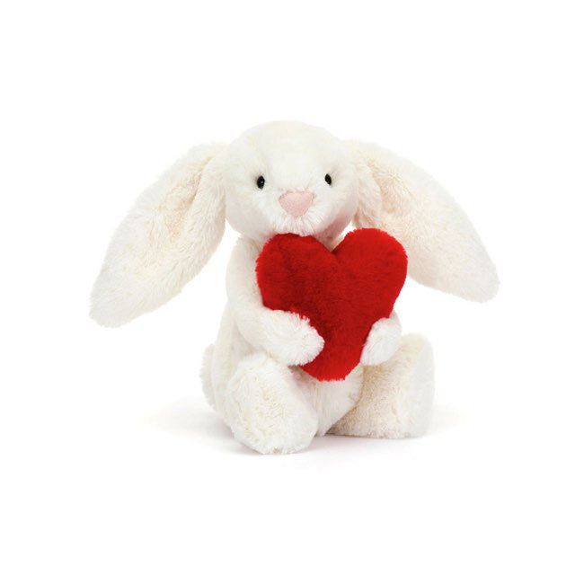 Jellycat Bashful Red Love Heart Bunny Little