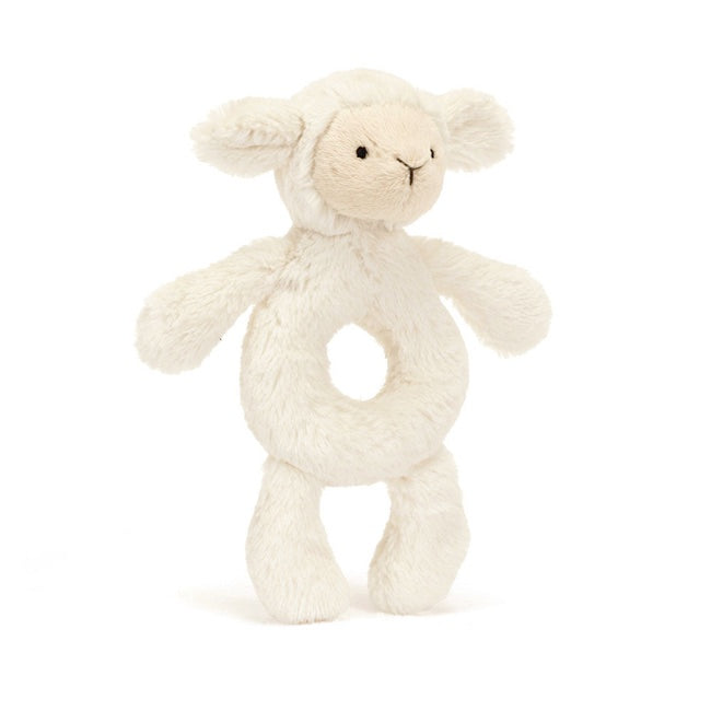 Jellycat Bashful Lamb Ring Rattle