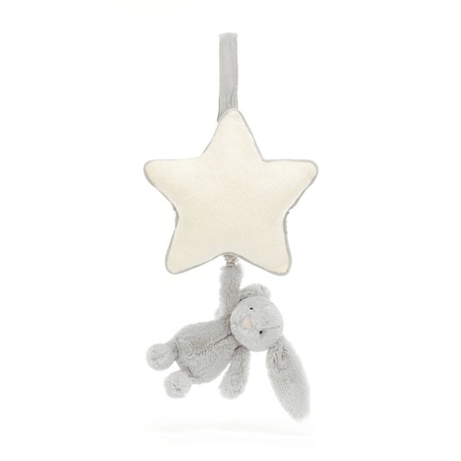 Jellycat Bashful Grey Bunny Musical Pull