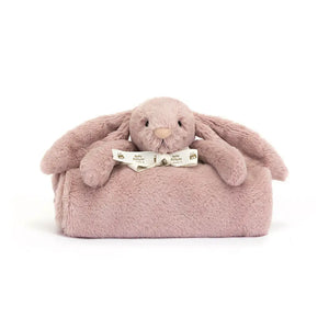 Jellycat Bashful Luxe Bunny Rosa Blankie