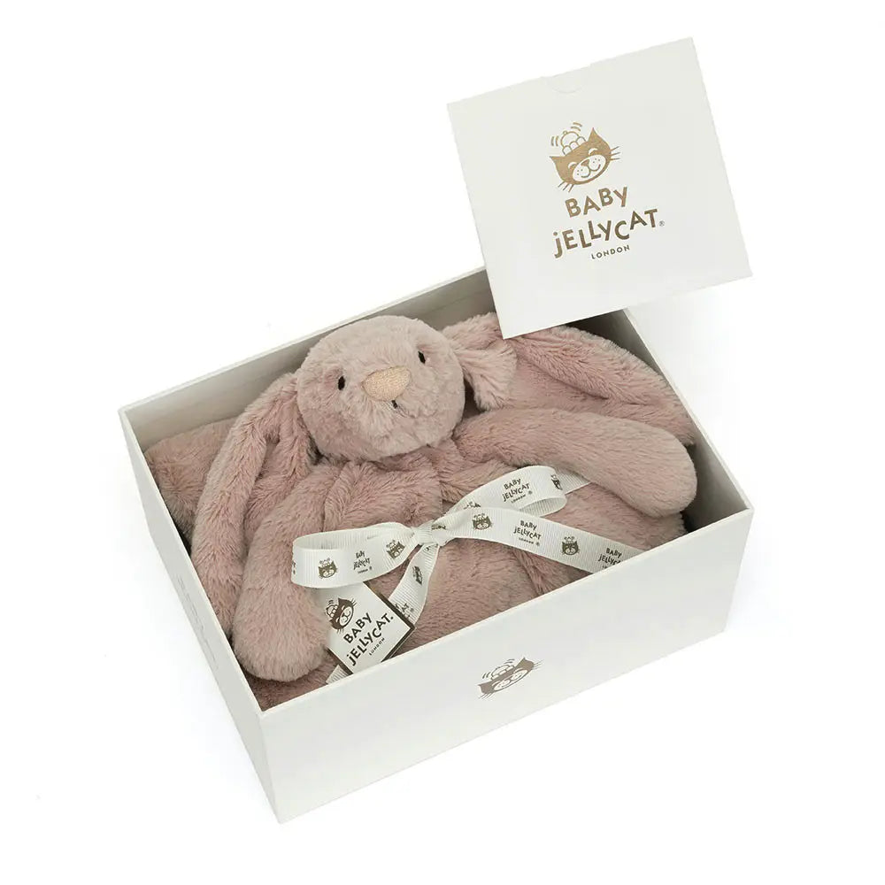 Jellycat Bashful Luxe Bunny Rosa Blankie