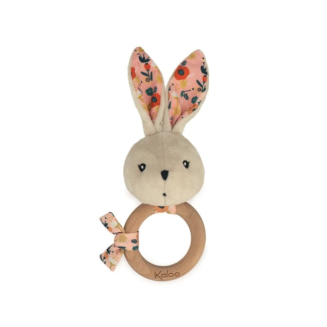 Kaloo Teething Ring - Rabbit/Poppies