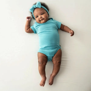 Kyte Baby Short Sleeve Bodysuit in Makai