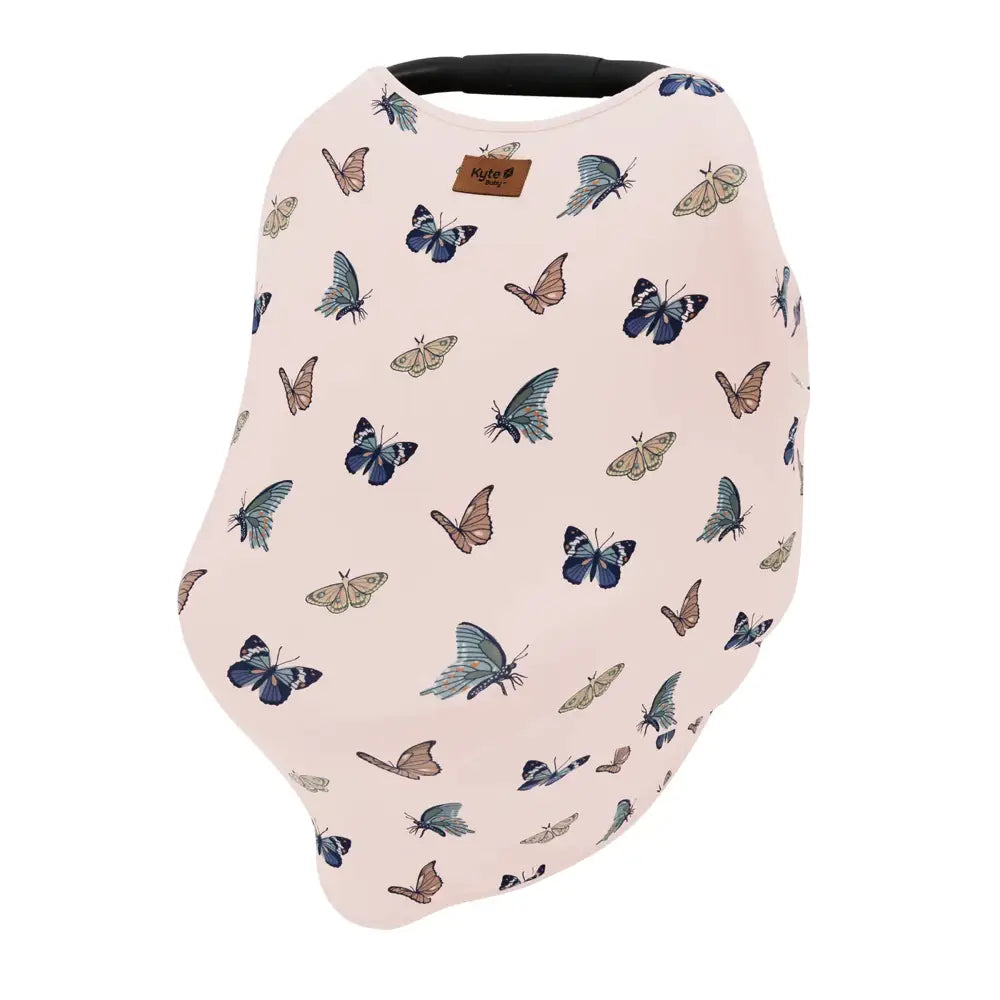 Kyte Baby Printed Car Seat Cover in Blush Butterfly