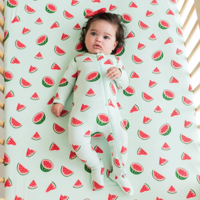 Kyte Baby Printed Crib Sheet in Watermelon Baby Charlotte Canada