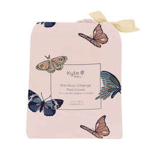 Kyte Baby Printed Change Pad Cover in Blush Butterfly