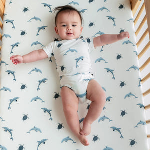 Kyte Baby Crib Sheet in Dolphin