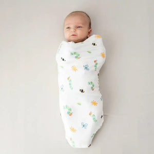 Kyte Baby Printed Swaddle Blanket in The Very Hungry Caterpillar and Friends