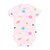 Kyte Baby Short Sleeve Printed Bodysuit in Sakura Space