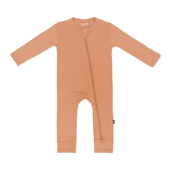 Kyte Baby Zippered Romper in Apricot