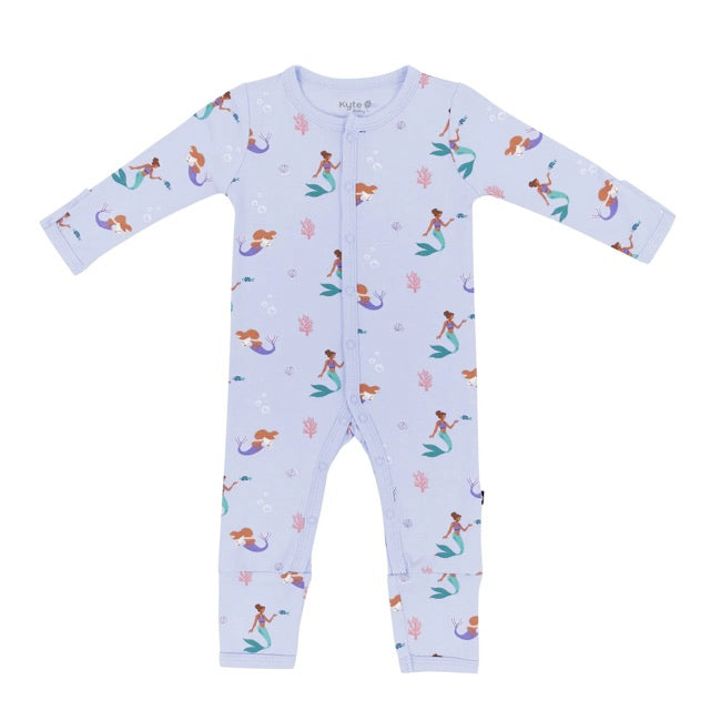 Kyte Baby Printed Snap Romper in Mermaid