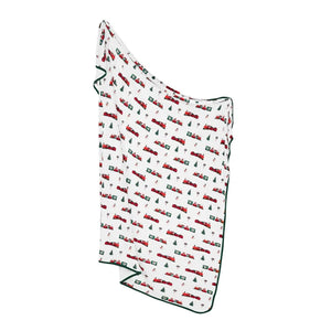 Kyte Baby Printed Swaddle Blanket in Holiday Train