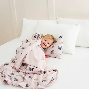 Kyte Baby Printed 1.0 Tog Toddler Blanket in Blush Butterfly