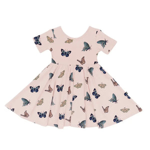 Kyte Baby Printed Twirl Dress in Blush Butterfly