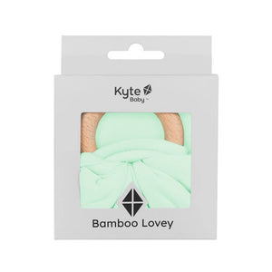 Kyte Baby Lovey with Removable Wooden Teething Ring in Mint