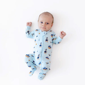 Kyte Baby Printed Zippered Footie in Pirate