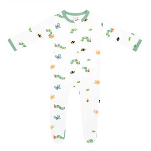 Kyte Baby Printed Zippered Footie in The Very Hungry Caterpillar and Friends