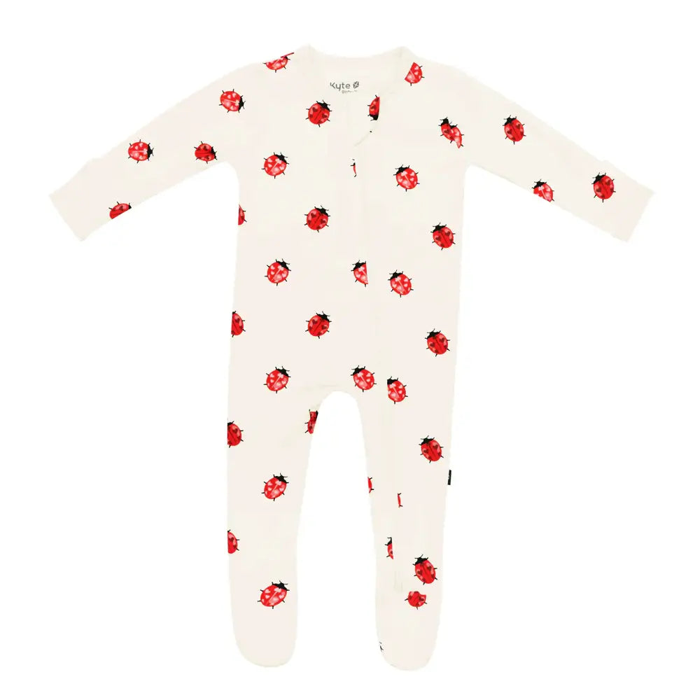 Kyte Baby Printed Zippered Footie in Love Bug