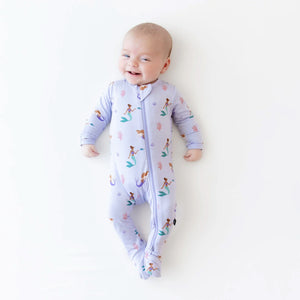 Kyte Baby Printed Zippered Footie in Mermaid