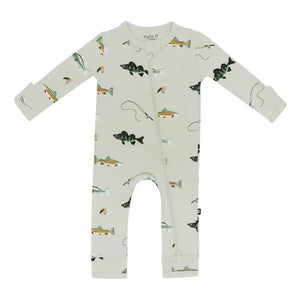 Kyte Baby Zippered Romper in Fishing