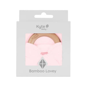 Kyte Baby Lovey with Removable Wooden Teething Ring in Sakura