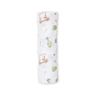 Lulujo Swaddle Blanket Muslin Cotton - Golf