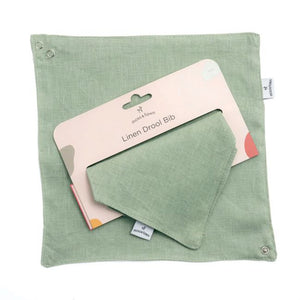 Moss & Fawn 100% Linen Drool Bib - Fern