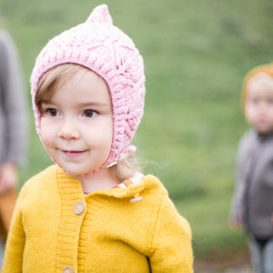 Nooks Cherry Blossom Merino Wool Knit Bonnet