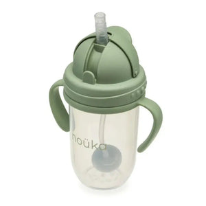 Noüka Non-Spill Weighted Straw Cup 9 oz - Moss