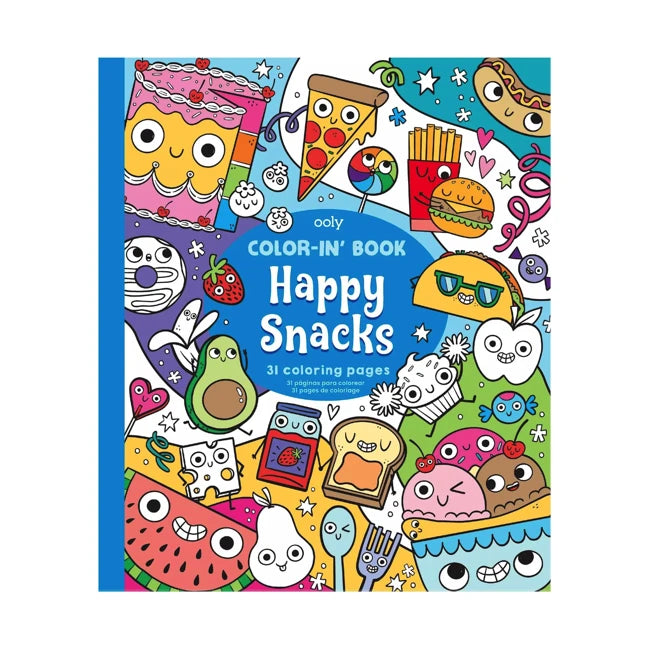 ooly color-in' book - happy snacks