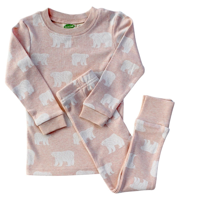 Parade Organics 2 Piece Long Sleeve Jammies - Pink Bears