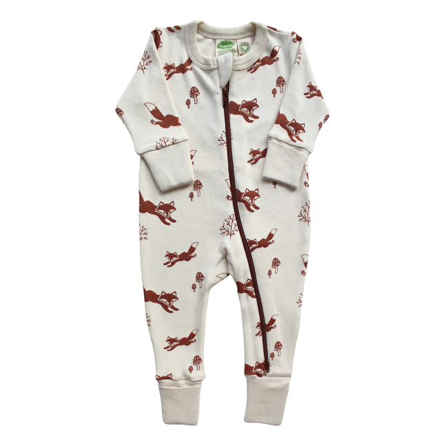 Parade Organics Essentials Long Sleeve Romper - Foxes