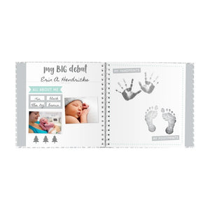 Pearhead Baby Memory Book & Sticker Set - White/Grey