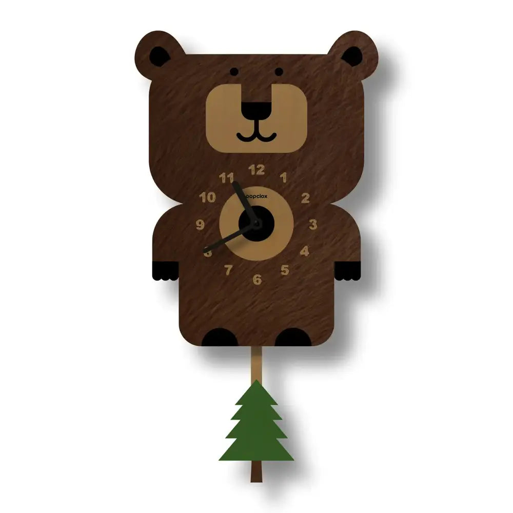 Popclox Pendulum Wall Clock - Bear