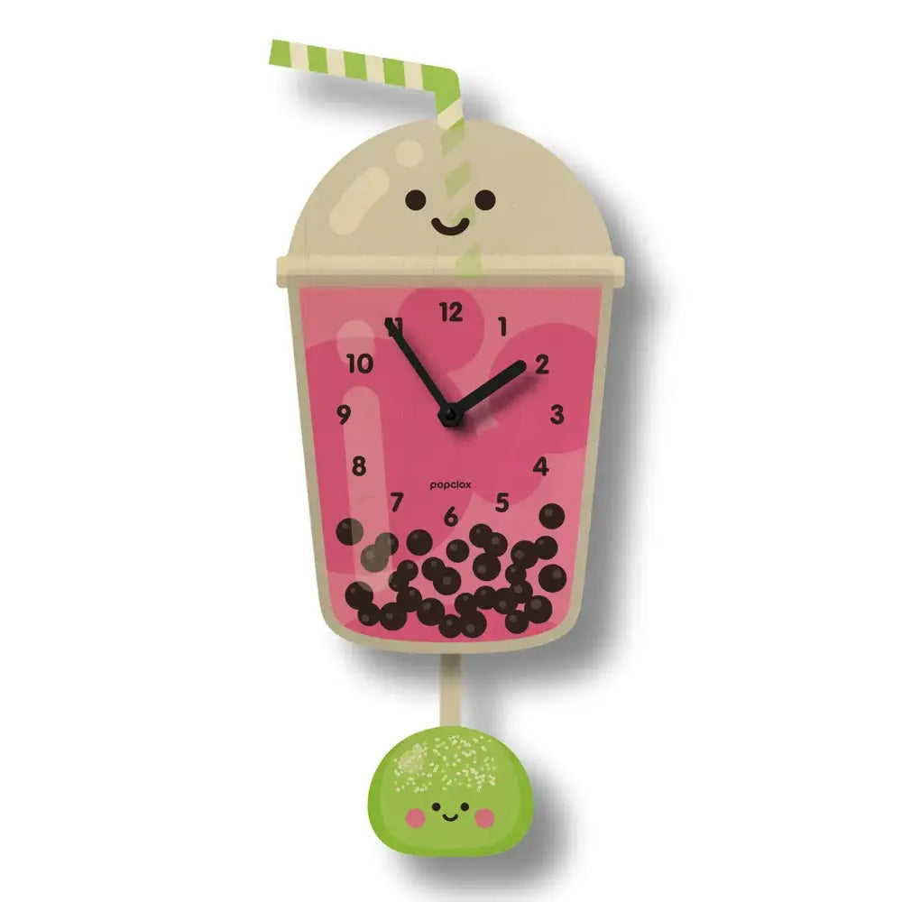 Popclox Pendulum Wall Clock - Bubble Tea