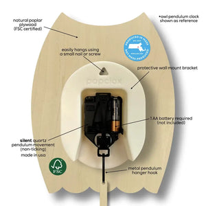 Popclox Pendulum Wall Clock - Peace Bus