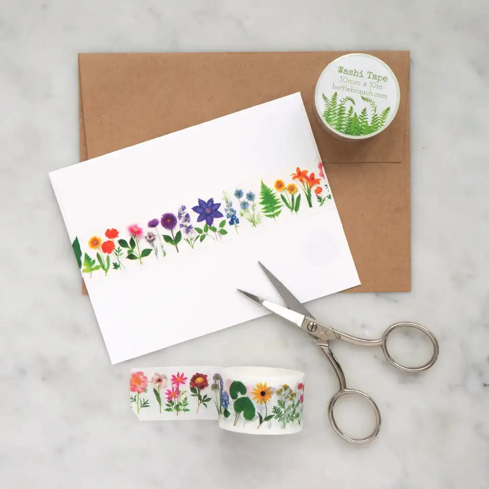 Bottle Brush Washi Tape - Blooming Rainbow