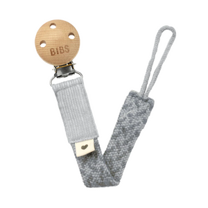 Bibs Pacifier Clip Paci Braid - Cloud/Iron