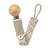 Bibs Pacifier Clip Paci Braid - Sand/Ivory