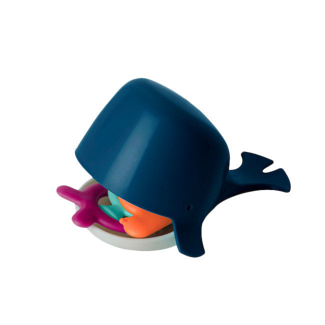 boon chomp hungry whale bath toy - navy multi