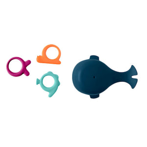 boon chomp hungry whale bath toy - navy multi